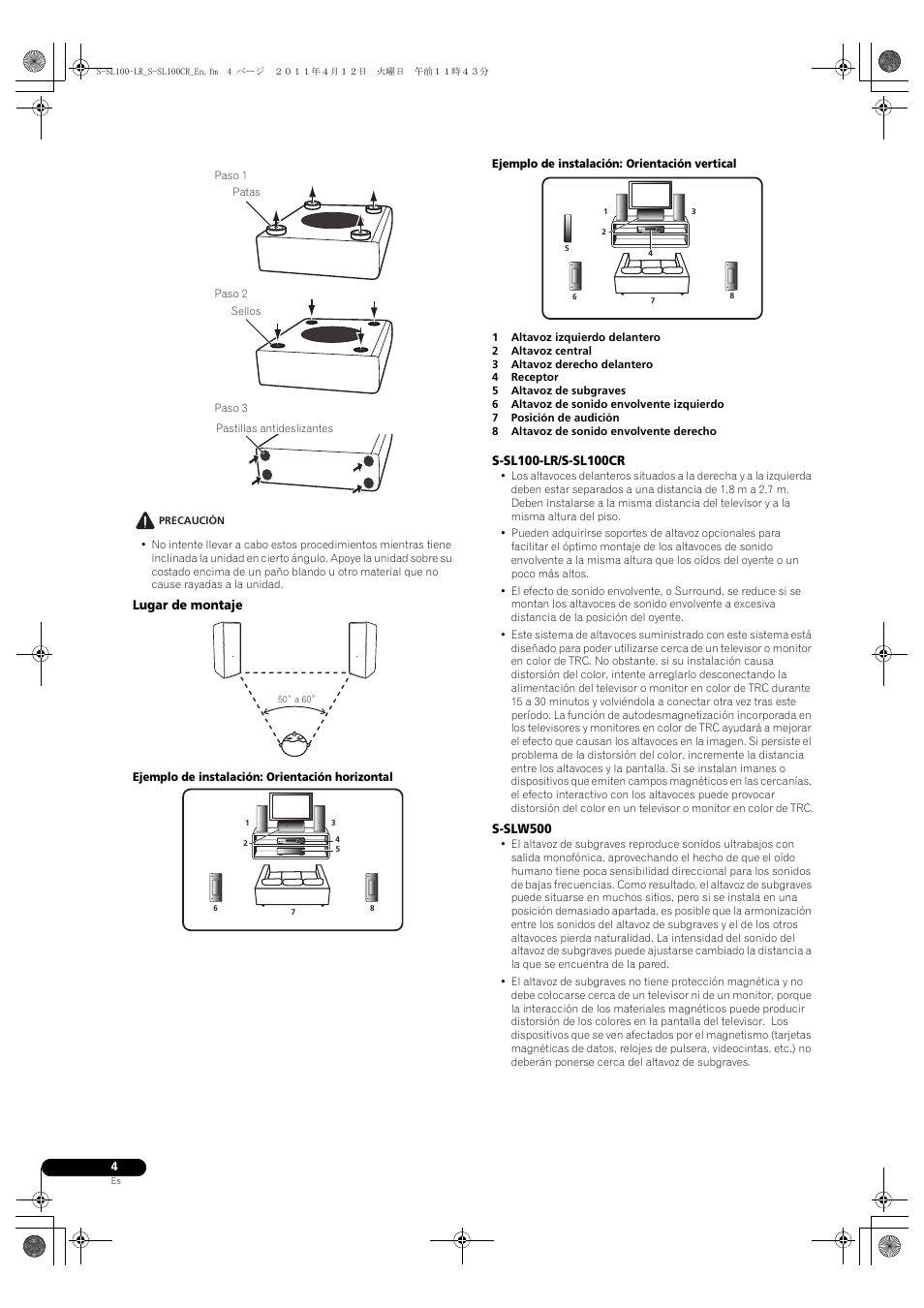 Pioneer HTP-SL100 User Manual | Page 34 / 80