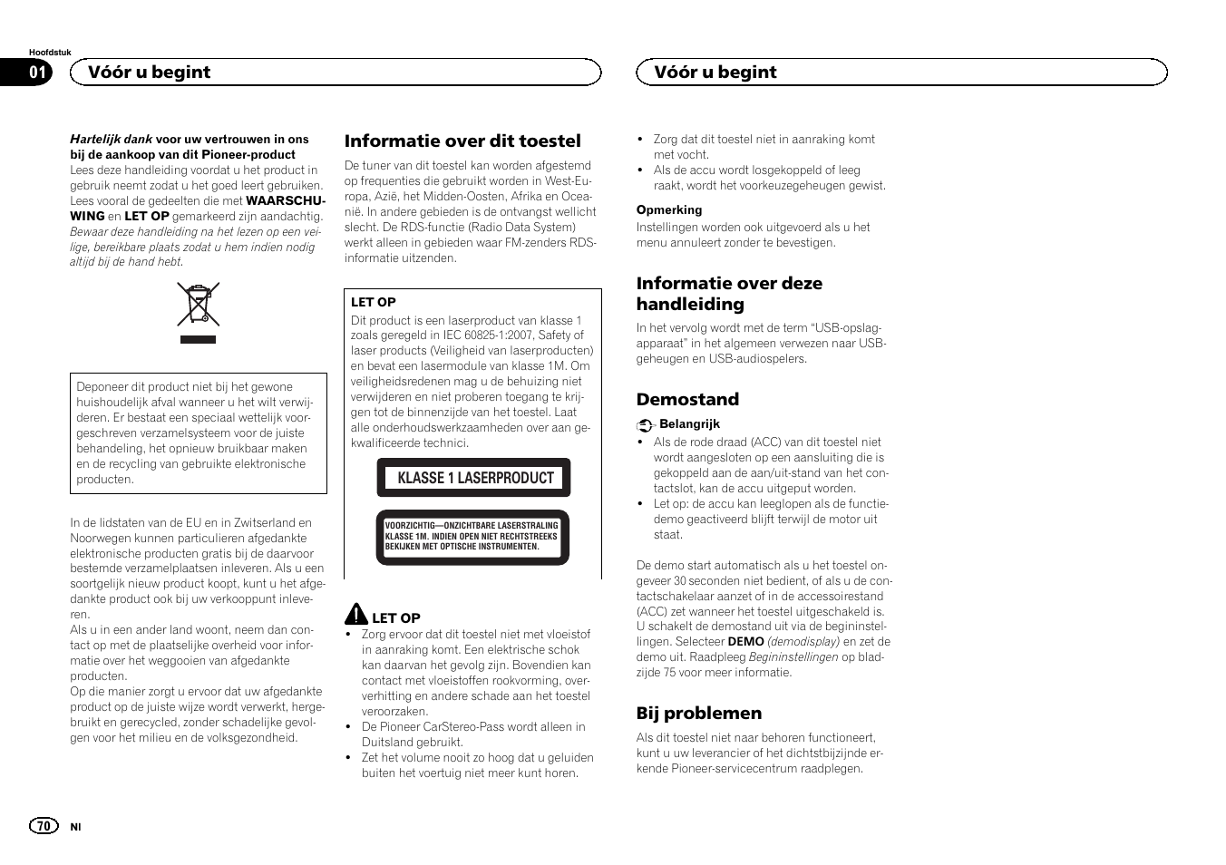 Nederlands | Pioneer DEH-141UB User Manual | Page 70 / 100