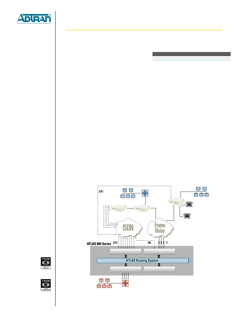 Nx56/64 bonding, Product specifications, Ordering information | Atlas 800 series module, Protocols, Capacity, Agency approvals, Physical dimensions, Power, Environmental | ADTRAN ATLAS 800 Series Module Nx56/64 Bonding User Manual | Page 2 / 2