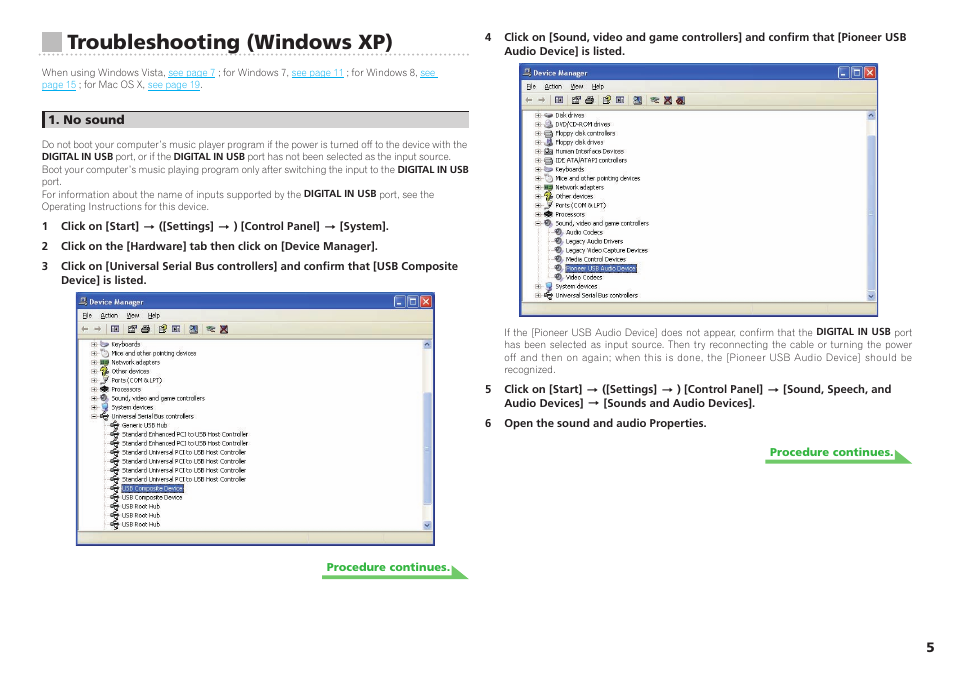 Troubleshooting (windows xp) | Pioneer A-70-S User Manual | Page 5 / 21