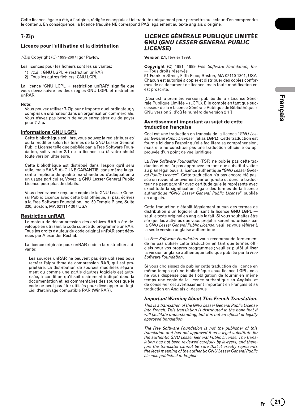 Pioneer AVIC-F220 User Manual | Page 21 / 96