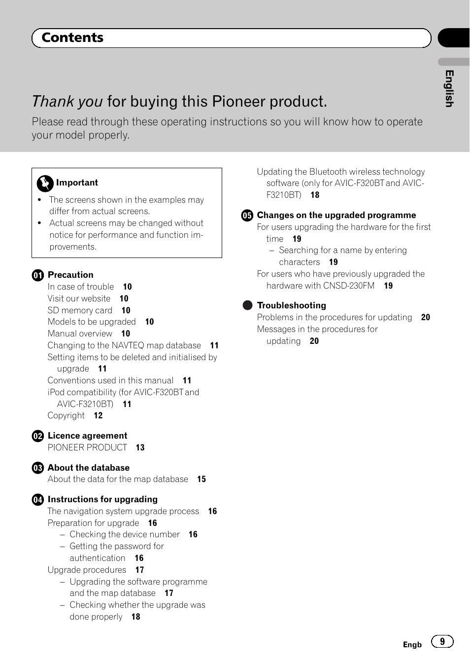 Pioneer AVIC-F220 User Manual | Page 9 / 96