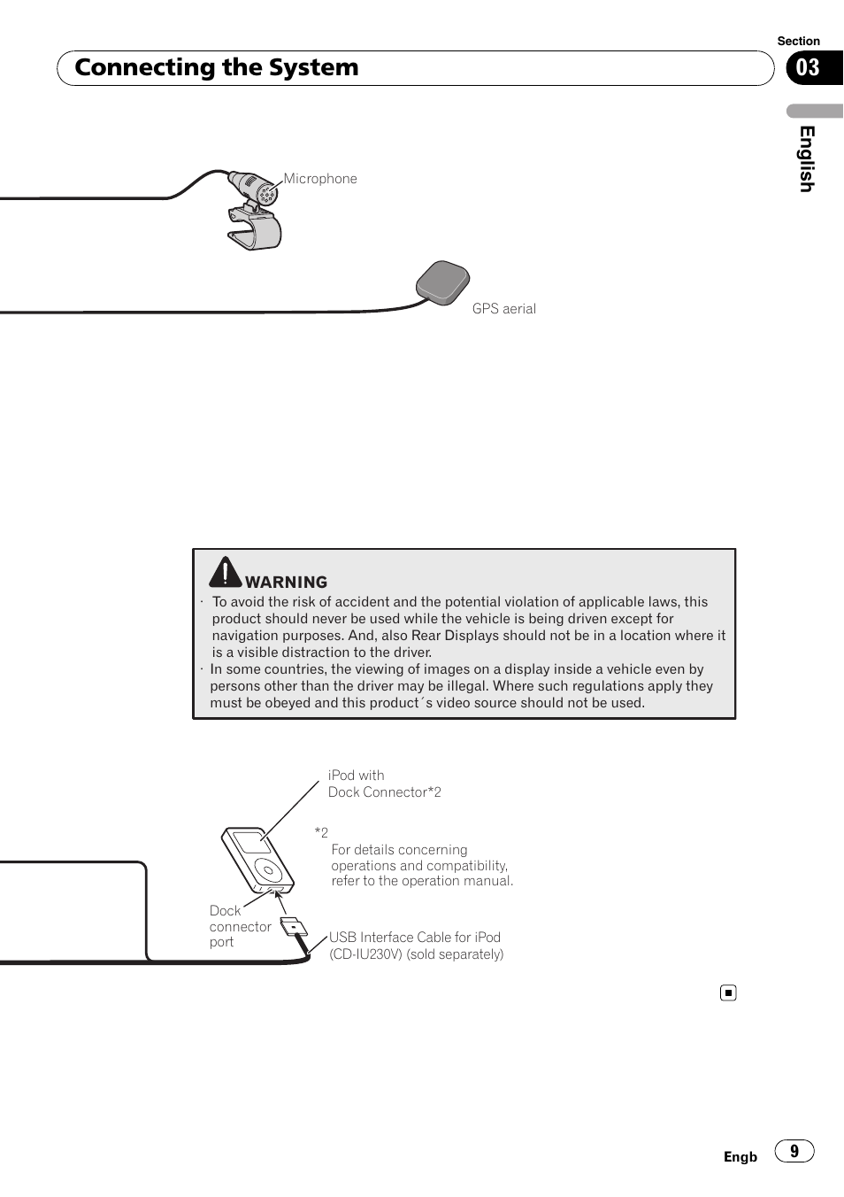 Connecting the system, English | Pioneer AVIC-F710BT User Manual | Page 9 / 170