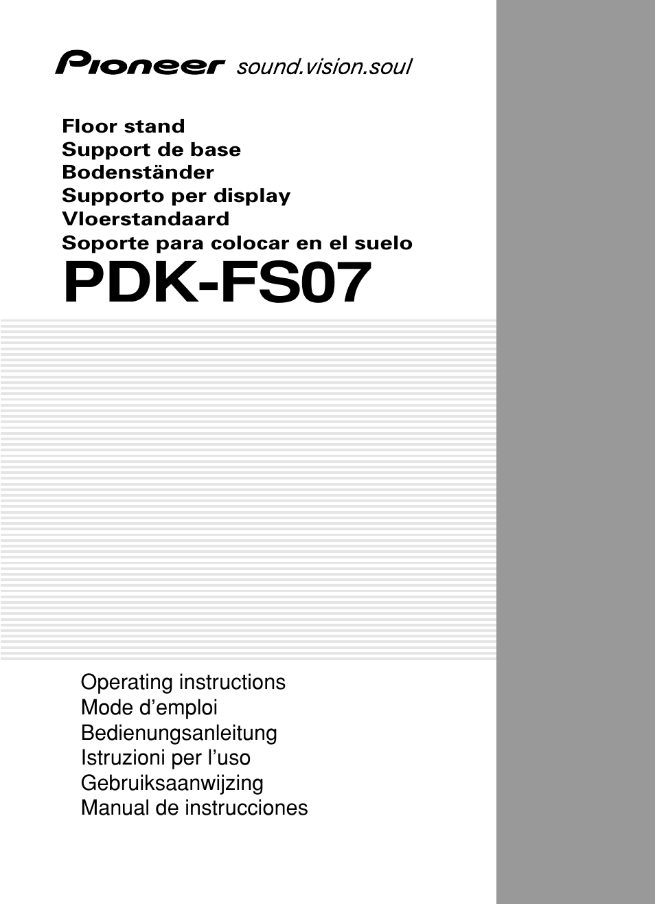 Pioneer PDK-FS07 User Manual | 44 pages
