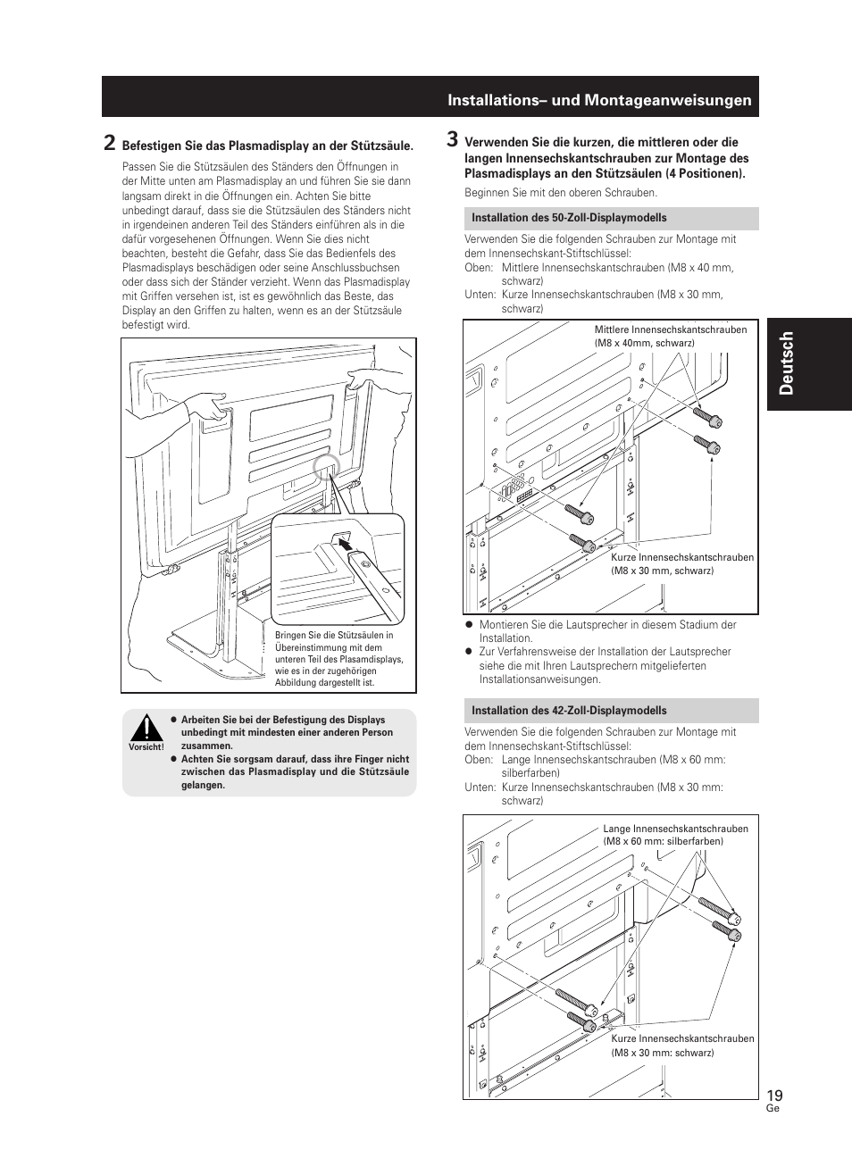 Deutsch | Pioneer PDK-FS07 User Manual | Page 19 / 44