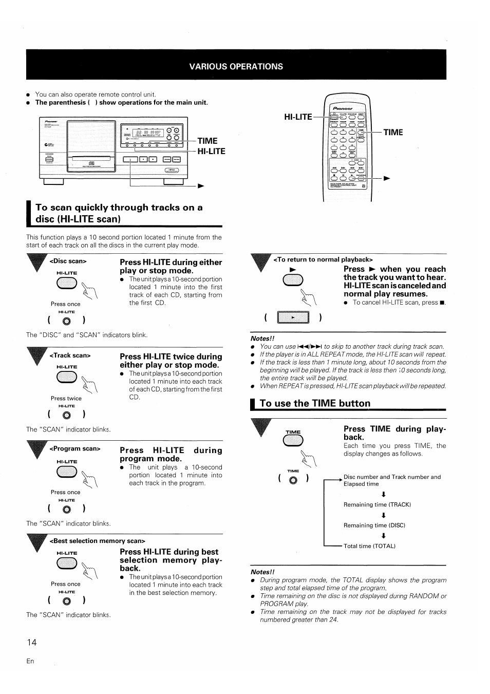 Pioneer PD-F607 User Manual | Page 14 / 20