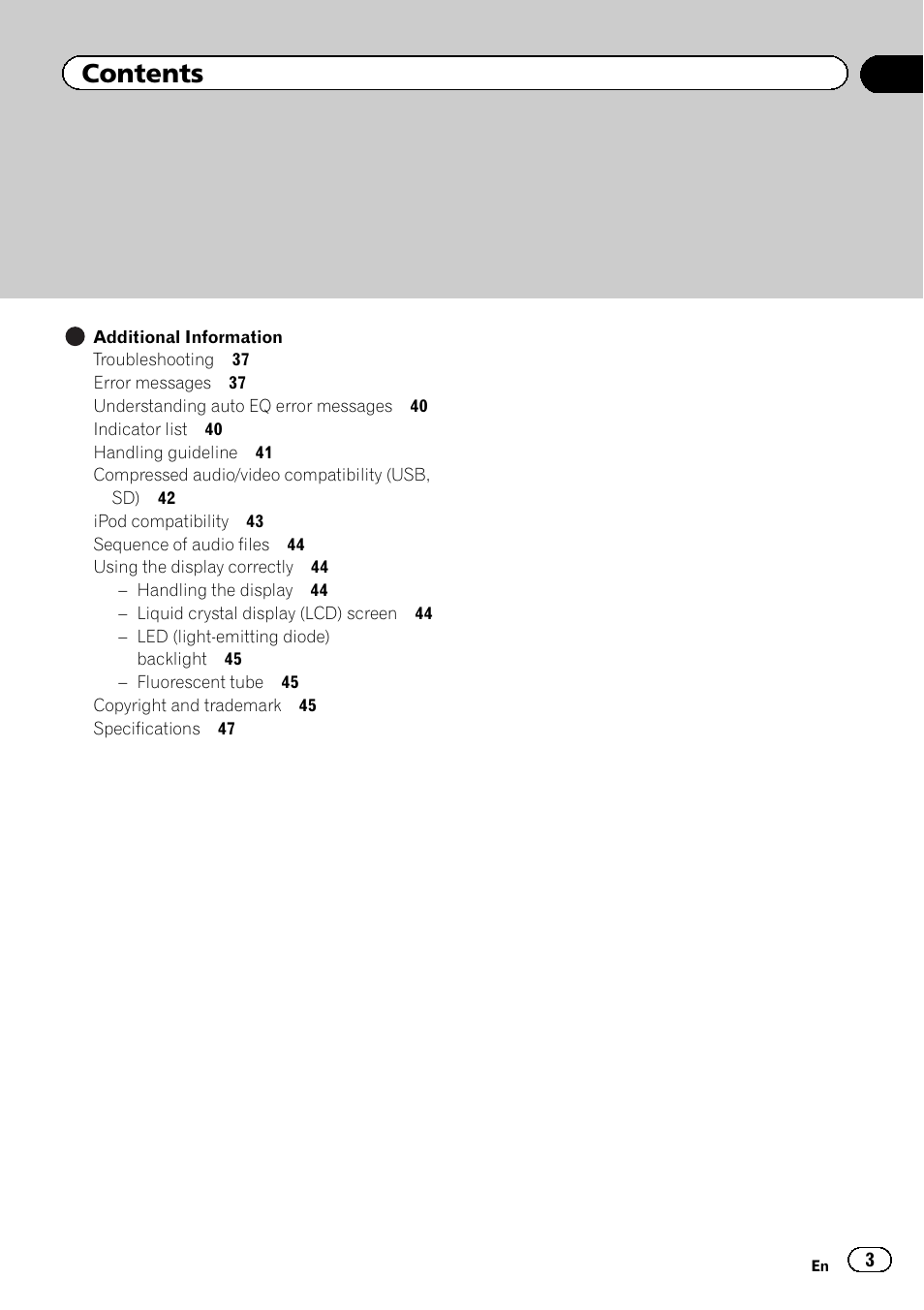 Pioneer MVH-8200BT User Manual | Page 3 / 48