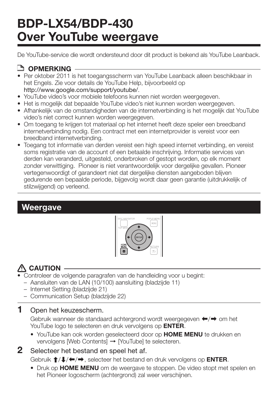 Weergave | Pioneer BDP-LX54 User Manual | Page 5 / 7