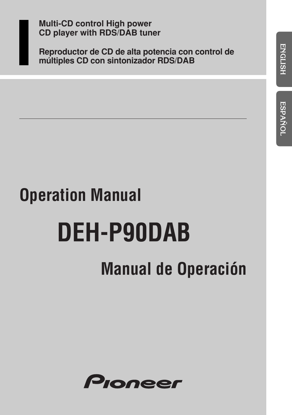 Pioneer DEH-P90DAB User Manual | 148 pages
