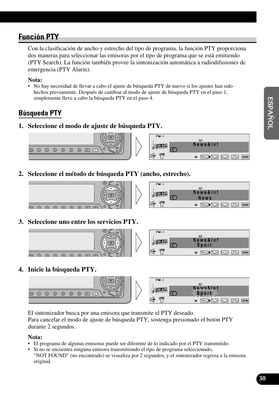 Función pty, Búsqueda pty | Pioneer DEH-P90DAB User Manual | Page 103 / 148