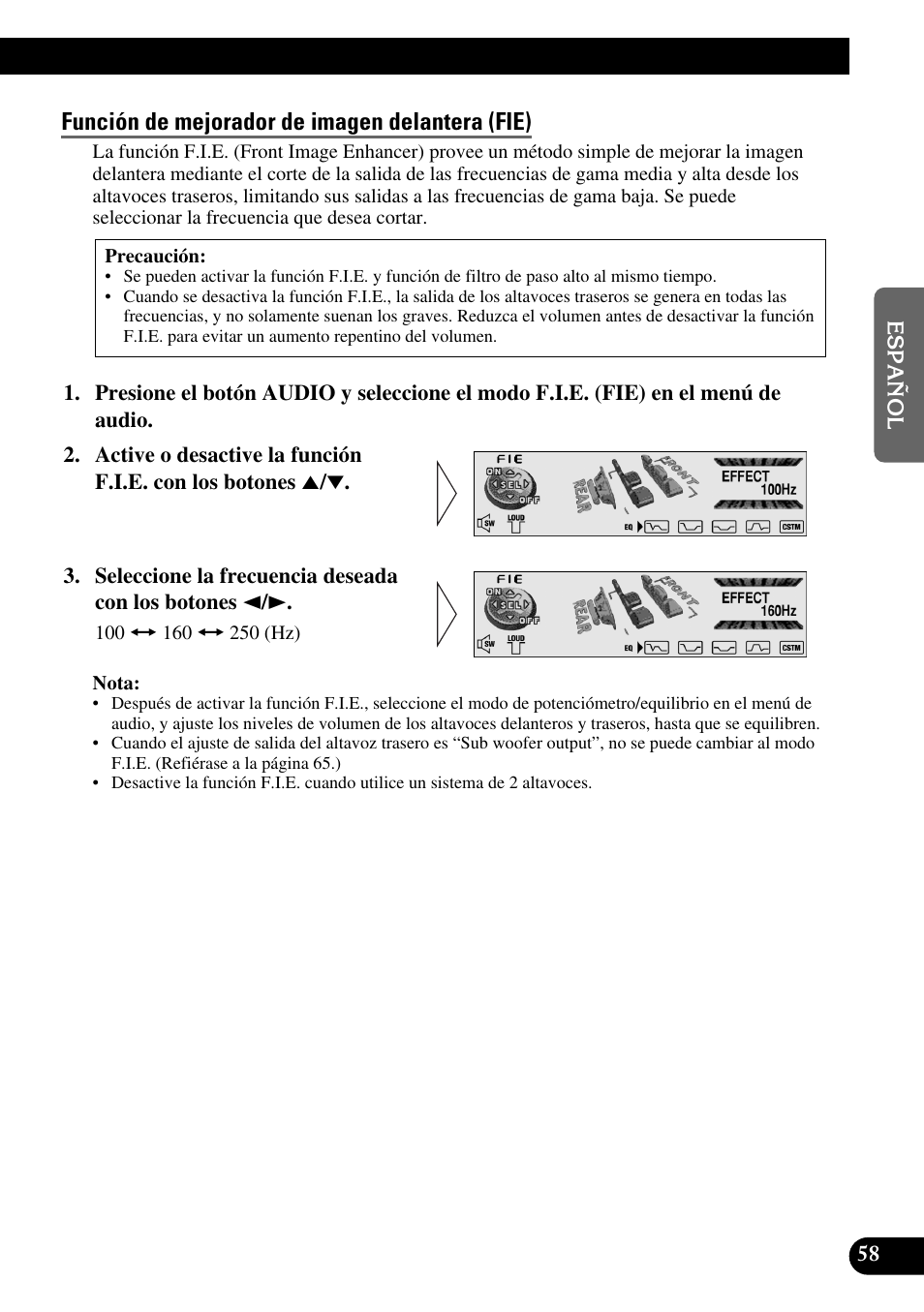 Función de mejorador de imagen delantera (fie) | Pioneer DEH-P90DAB User Manual | Page 131 / 148