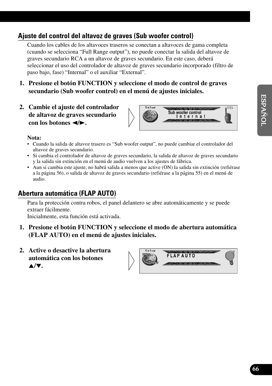 Abertura automática (flap auto) | Pioneer DEH-P90DAB User Manual | Page 139 / 148