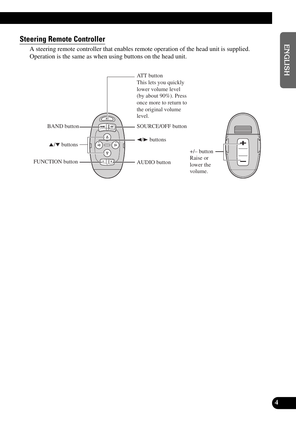 Steering remote controller | Pioneer DEH-P90DAB User Manual | Page 5 / 148