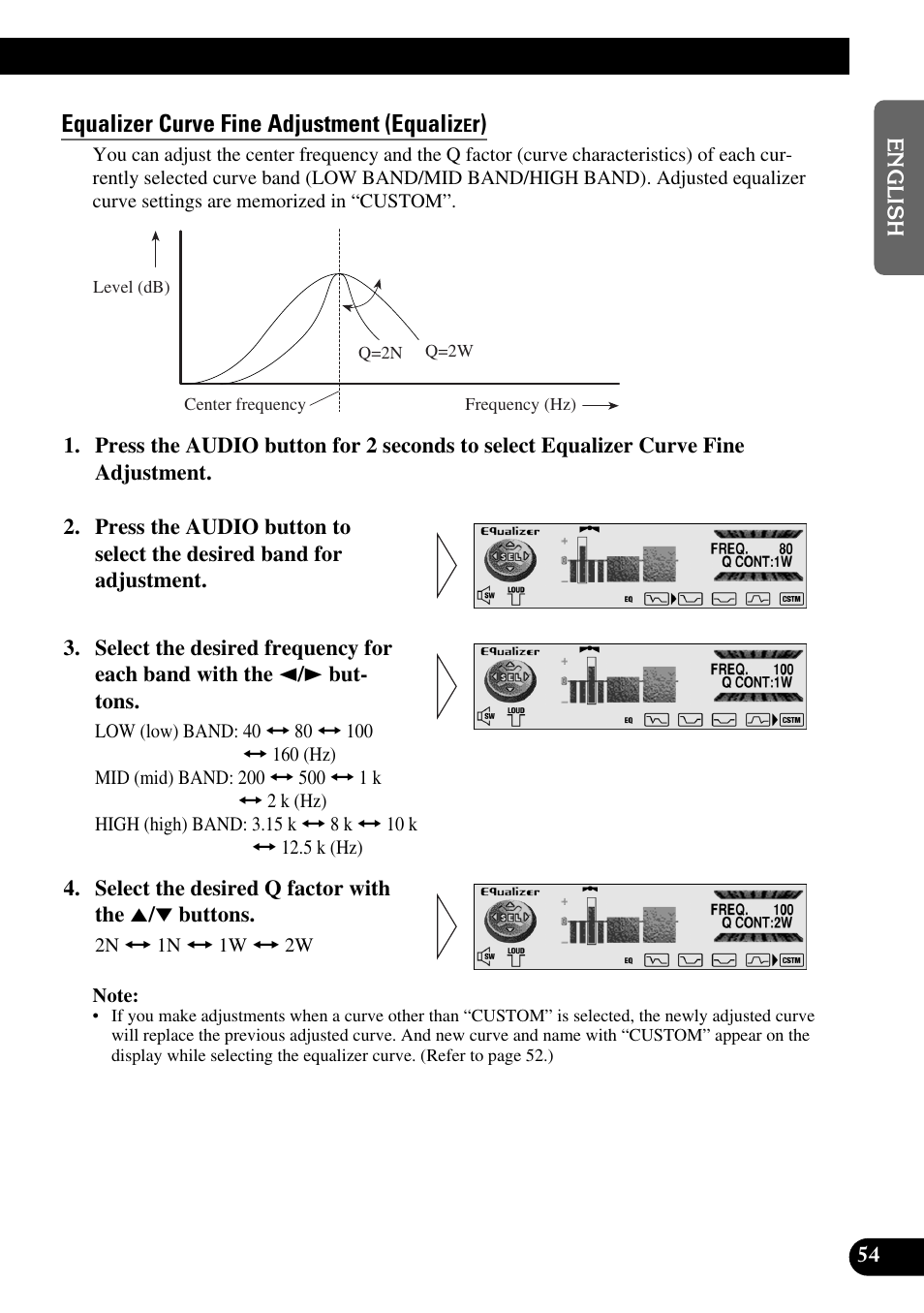 Equalizer curve fine adjustment (equaliz | Pioneer DEH-P90DAB User Manual | Page 55 / 148