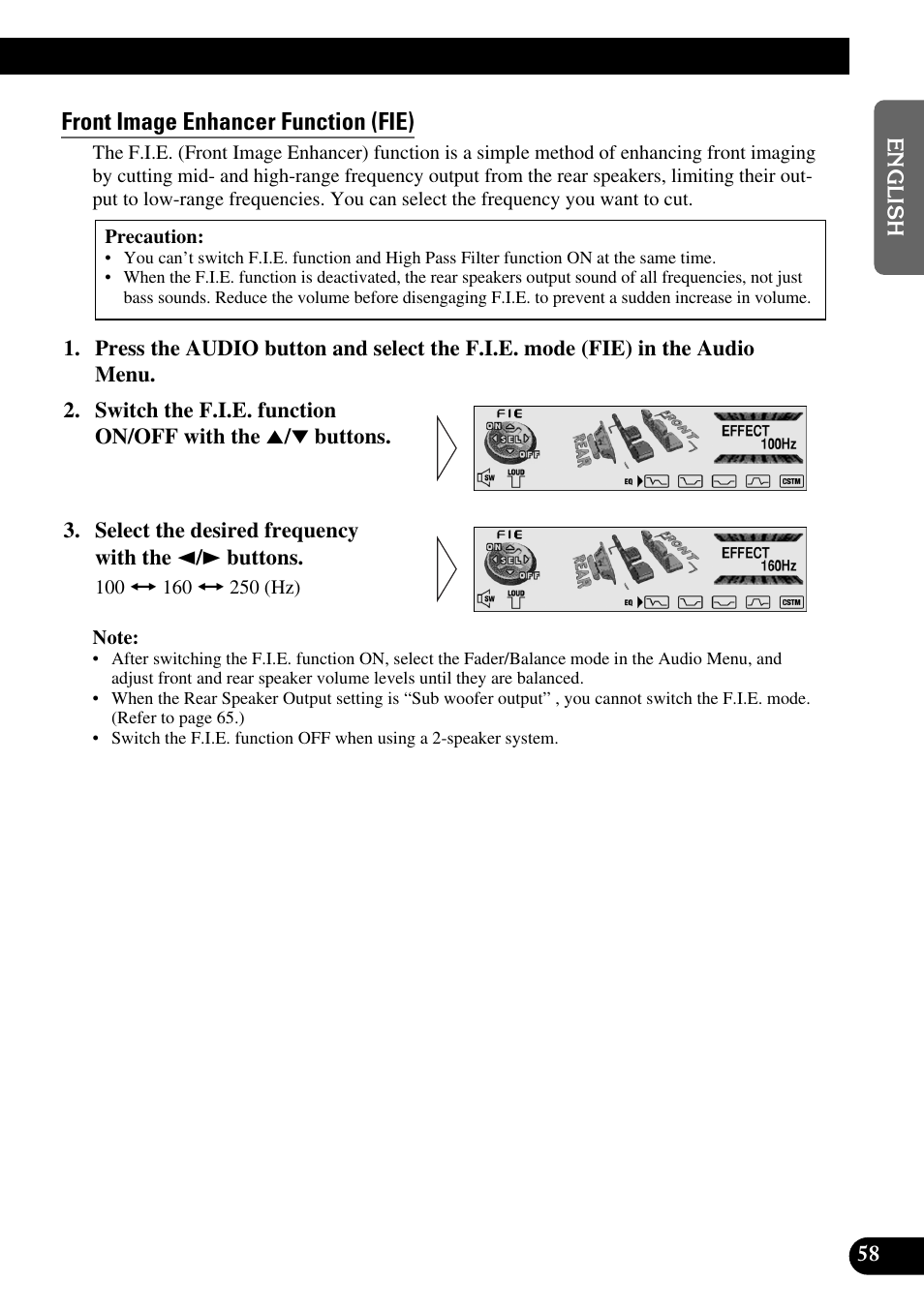 Front image enhancer function (fie) | Pioneer DEH-P90DAB User Manual | Page 59 / 148