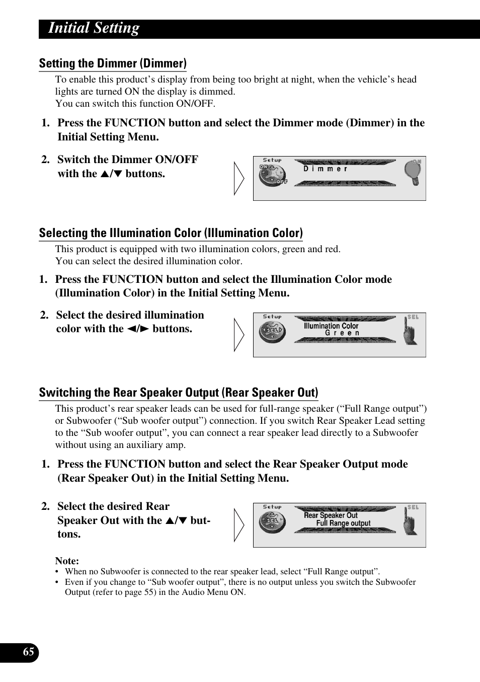 Setting the dimmer (dimmer), Initial setting | Pioneer DEH-P90DAB User Manual | Page 66 / 148