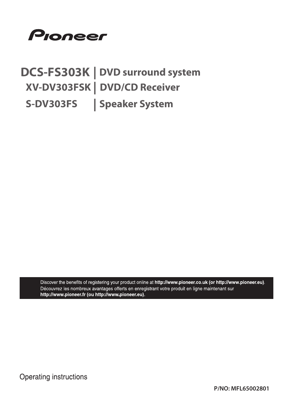 Pioneer DCS-FS303K User Manual | 48 pages