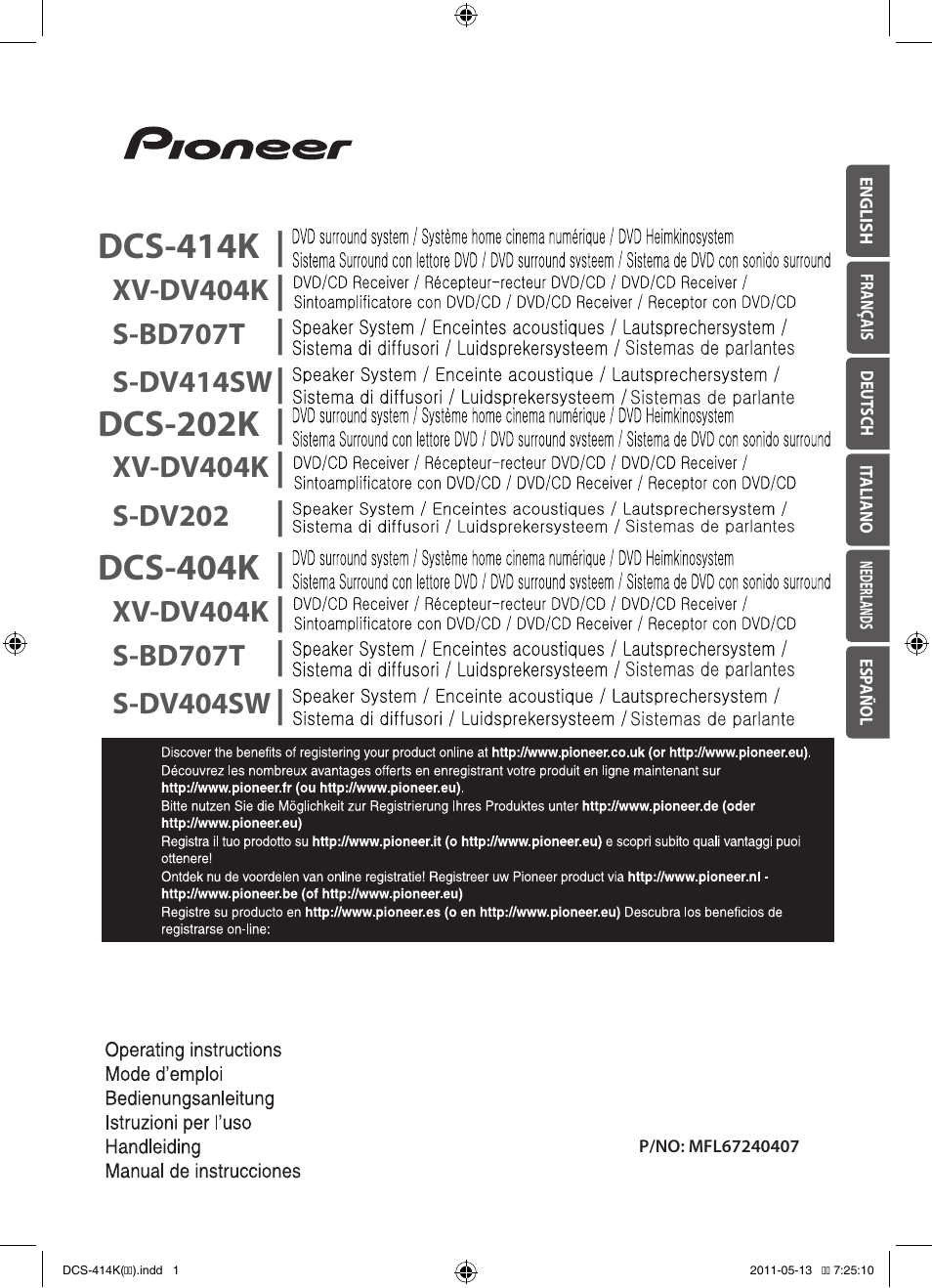 Pioneer DCS-414K User Manual | 48 pages