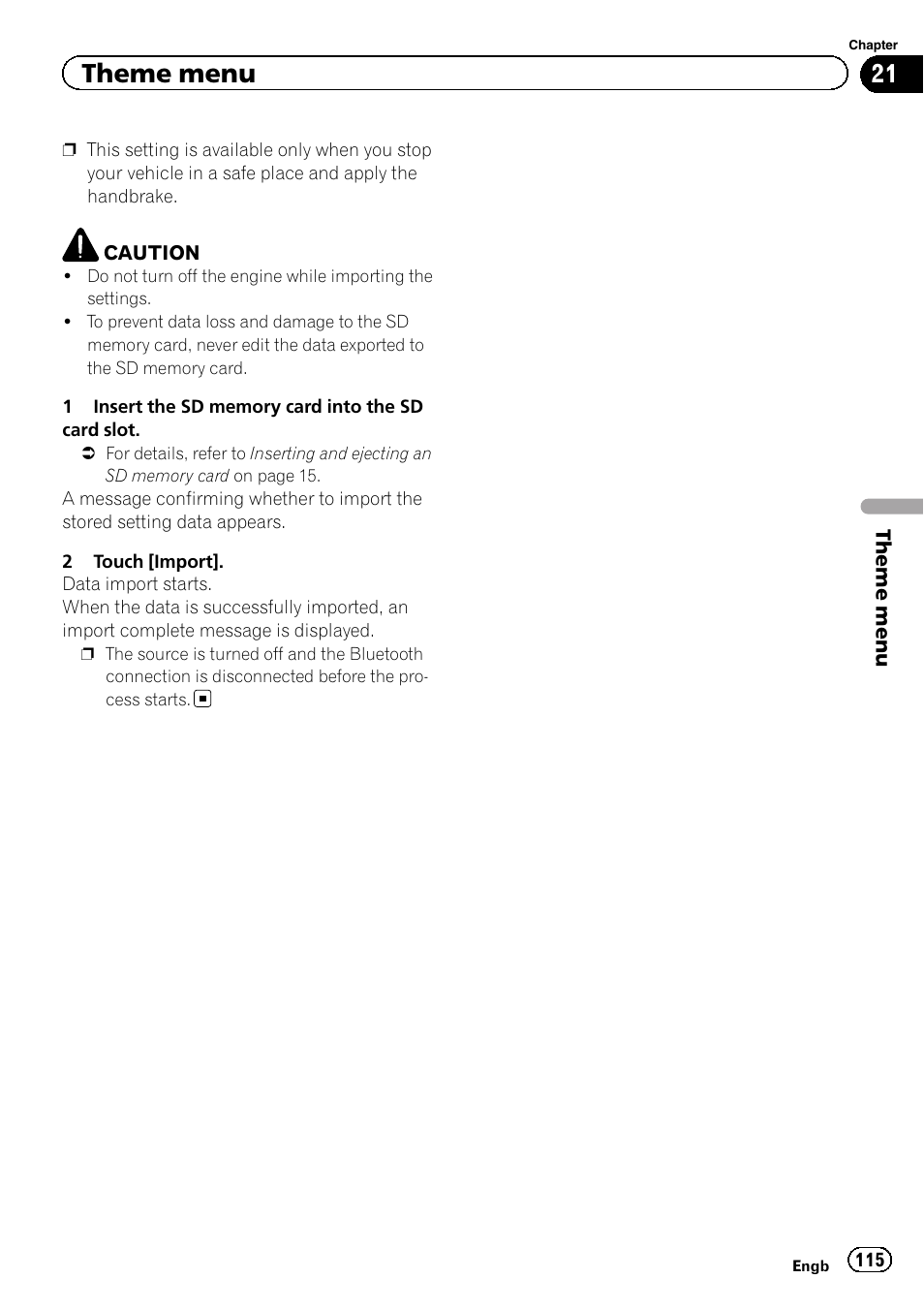 Theme menu | Pioneer AVH-X8600BT User Manual | Page 115 / 156