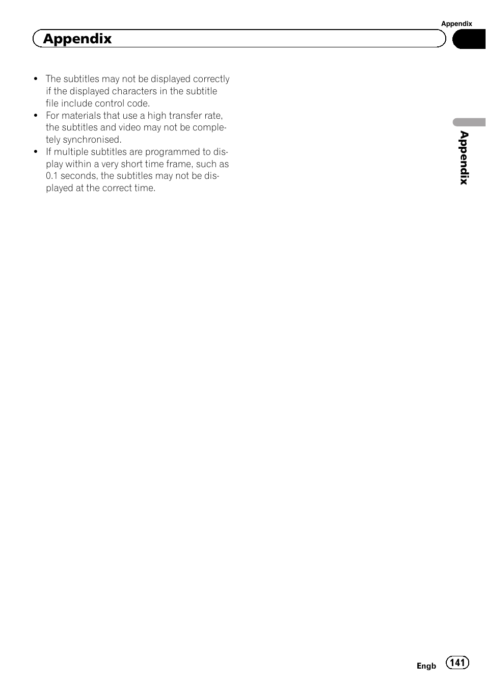 Appendix | Pioneer AVH-X8600BT User Manual | Page 141 / 156