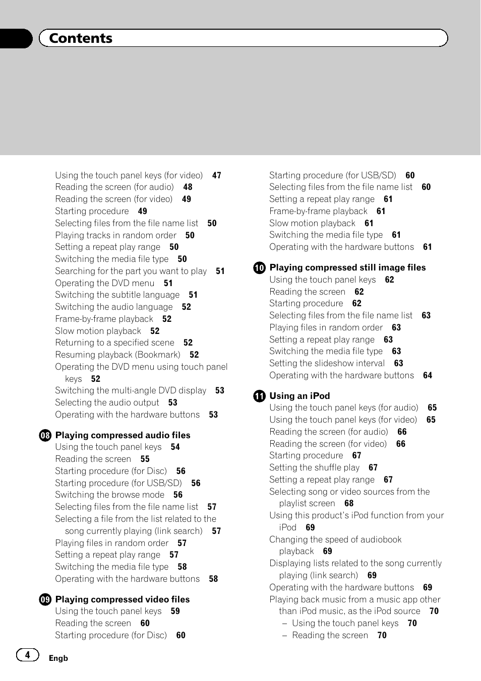 Pioneer AVH-X8600BT User Manual | Page 4 / 156