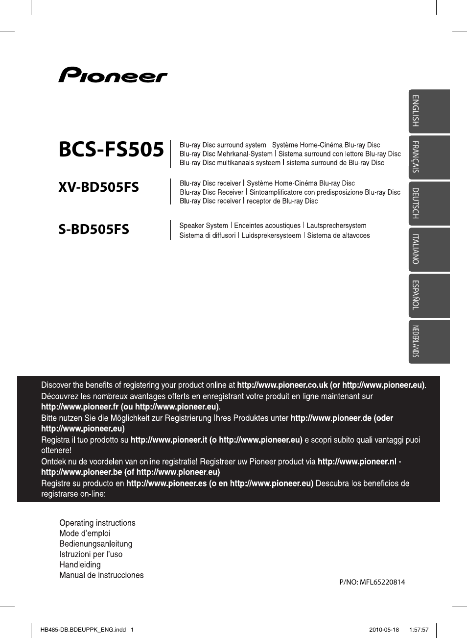 Pioneer BCS-FS505 User Manual | 424 pages