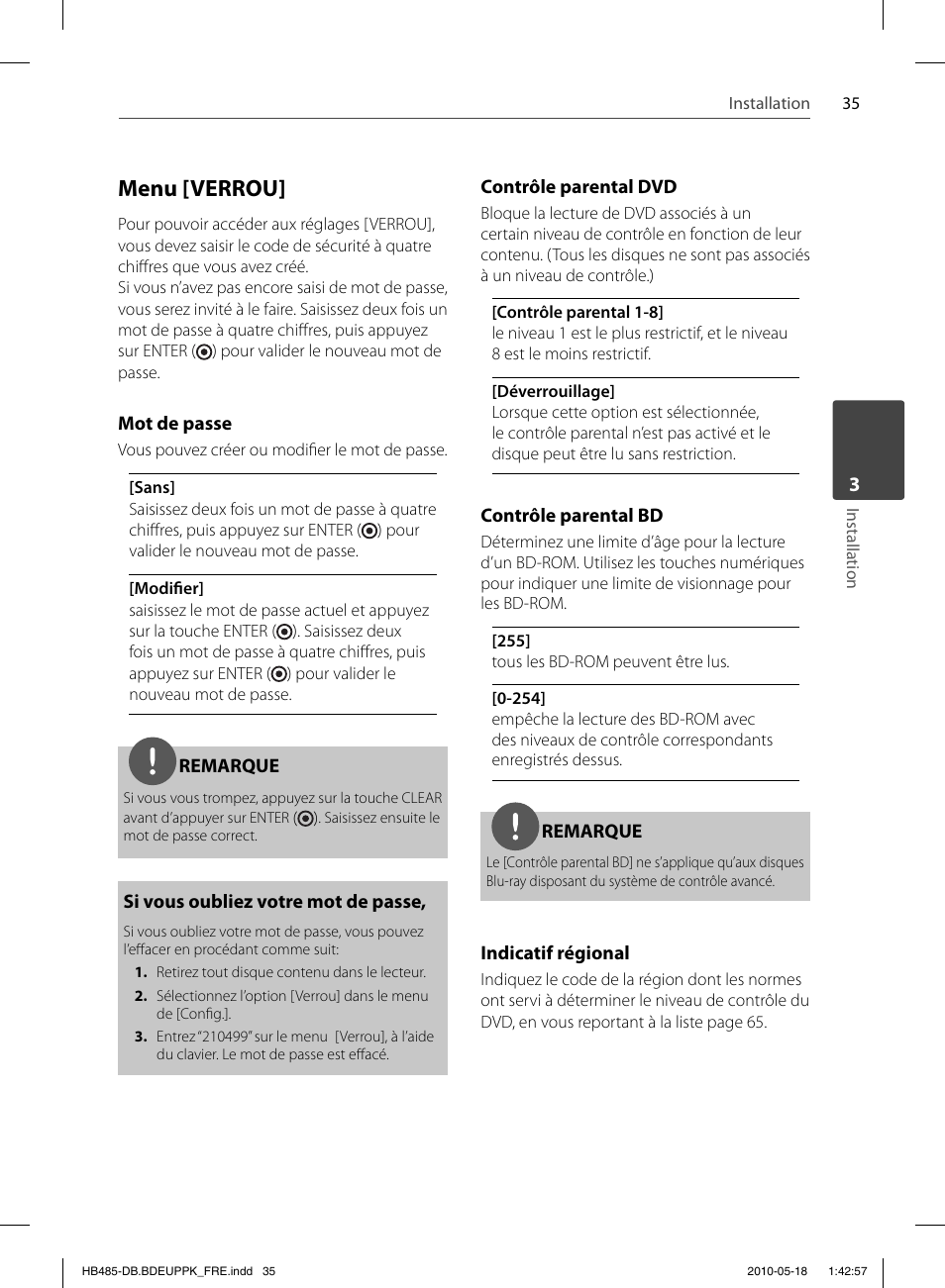 Menu [verrou | Pioneer BCS-FS505 User Manual | Page 105 / 424