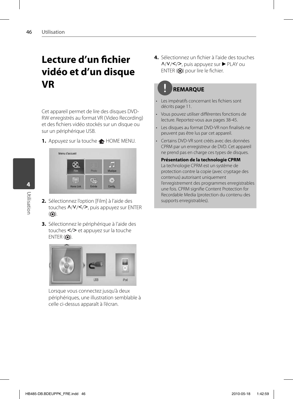 Lecture d’un fi chier vidéo et d’un disque vr | Pioneer BCS-FS505 User Manual | Page 116 / 424