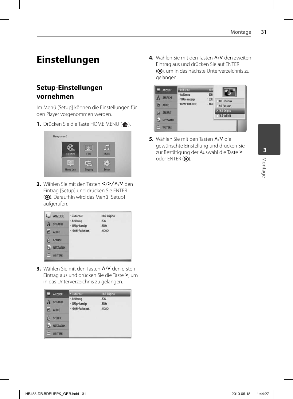 Einstellungen, Setup-einstellungen vornehmen | Pioneer BCS-FS505 User Manual | Page 171 / 424