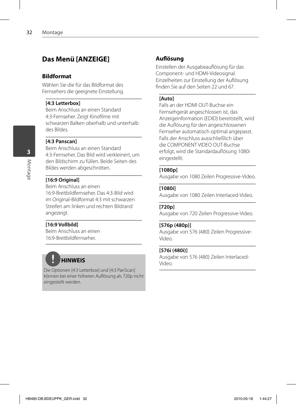 Das menü [anzeige | Pioneer BCS-FS505 User Manual | Page 172 / 424