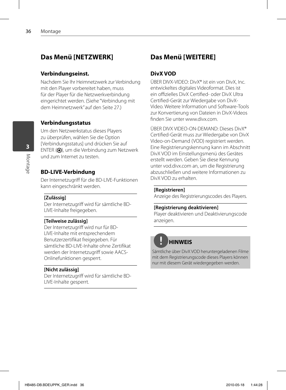 Das menü [netzwerk, Das menü [weitere | Pioneer BCS-FS505 User Manual | Page 176 / 424