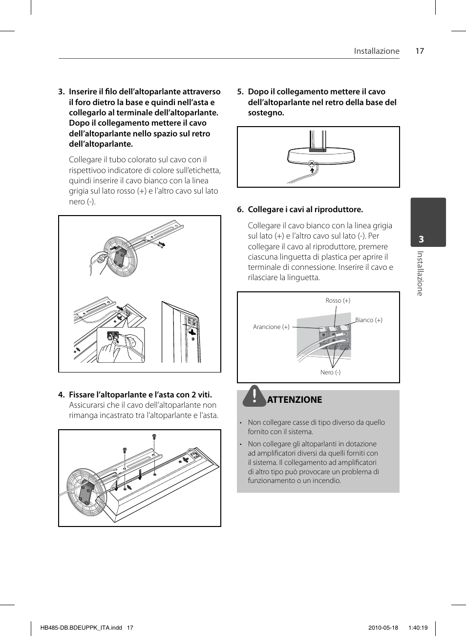 Attenzione | Pioneer BCS-FS505 User Manual | Page 227 / 424