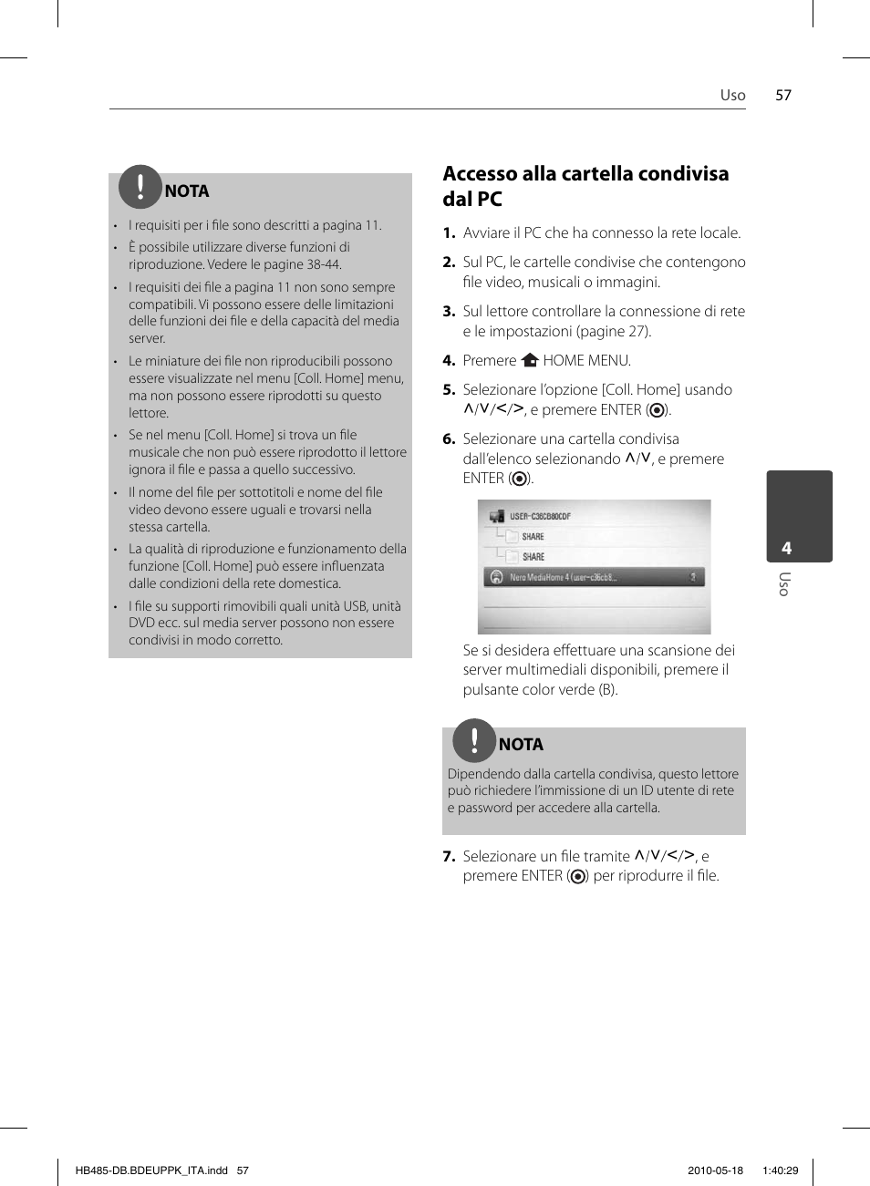 Accesso alla cartella condivisa dal pc | Pioneer BCS-FS505 User Manual | Page 267 / 424