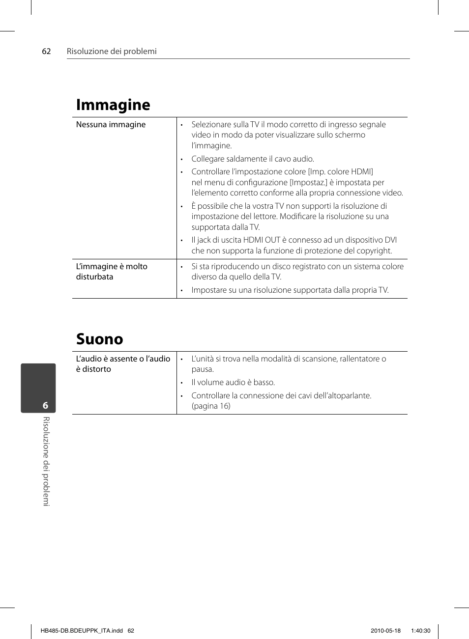 Immagine, Suono | Pioneer BCS-FS505 User Manual | Page 272 / 424