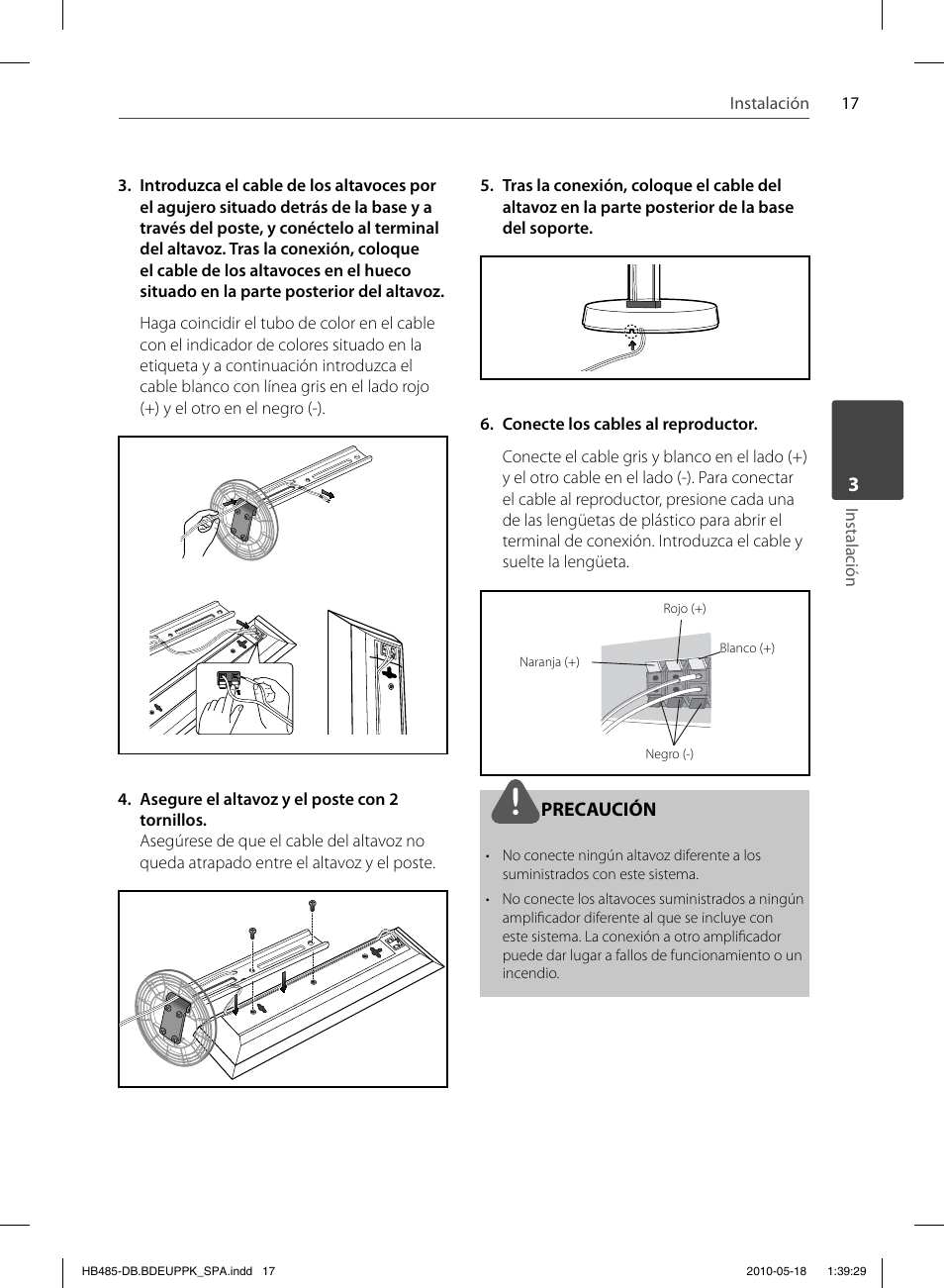 Precaución | Pioneer BCS-FS505 User Manual | Page 297 / 424