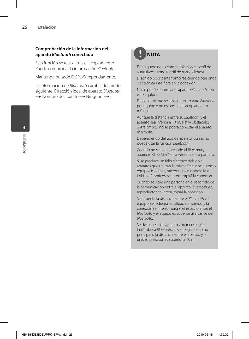Nota | Pioneer BCS-FS505 User Manual | Page 306 / 424