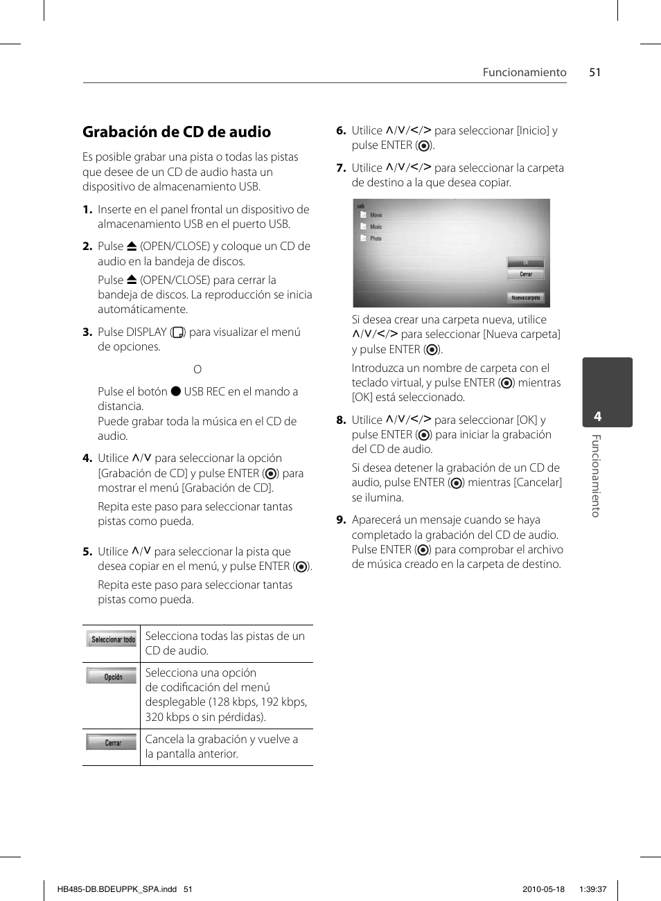 Grabación de cd de audio | Pioneer BCS-FS505 User Manual | Page 331 / 424