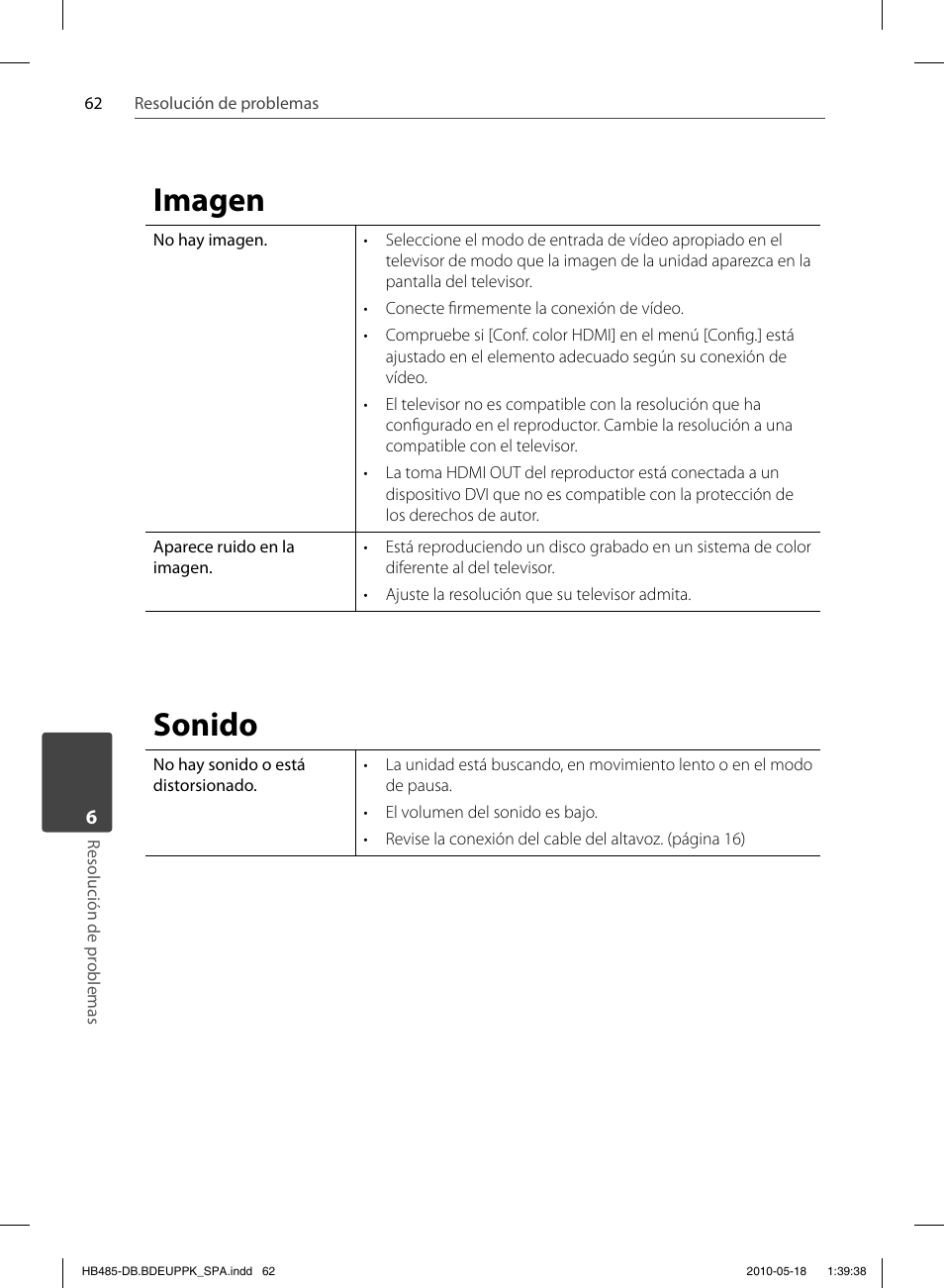 Imagen, Sonido | Pioneer BCS-FS505 User Manual | Page 342 / 424