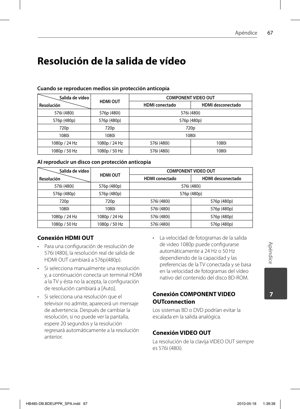 Resolución de la salida de vídeo | Pioneer BCS-FS505 User Manual | Page 347 / 424