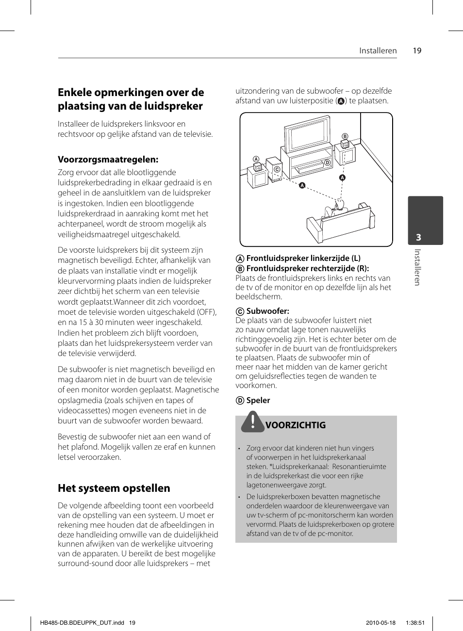 Het systeem opstellen | Pioneer BCS-FS505 User Manual | Page 369 / 424