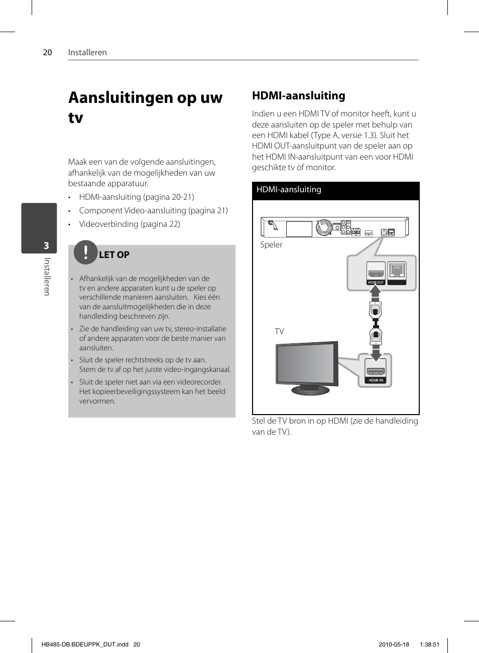 Aansluitingen op uw tv, Hdmi-aansluiting | Pioneer BCS-FS505 User Manual | Page 370 / 424