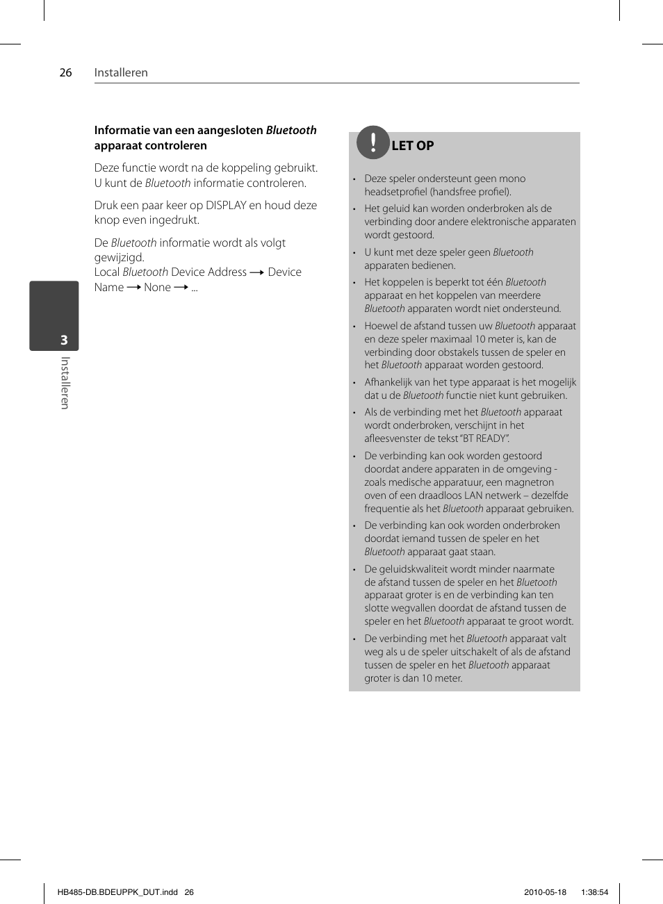 Let op | Pioneer BCS-FS505 User Manual | Page 376 / 424