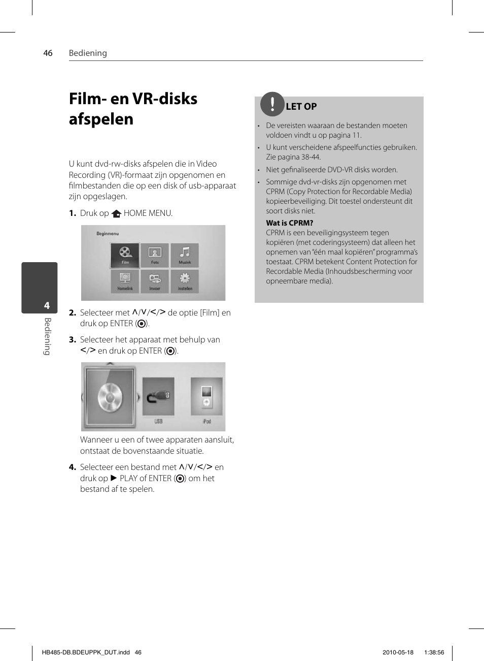 Film- en vr-disks afspelen | Pioneer BCS-FS505 User Manual | Page 396 / 424