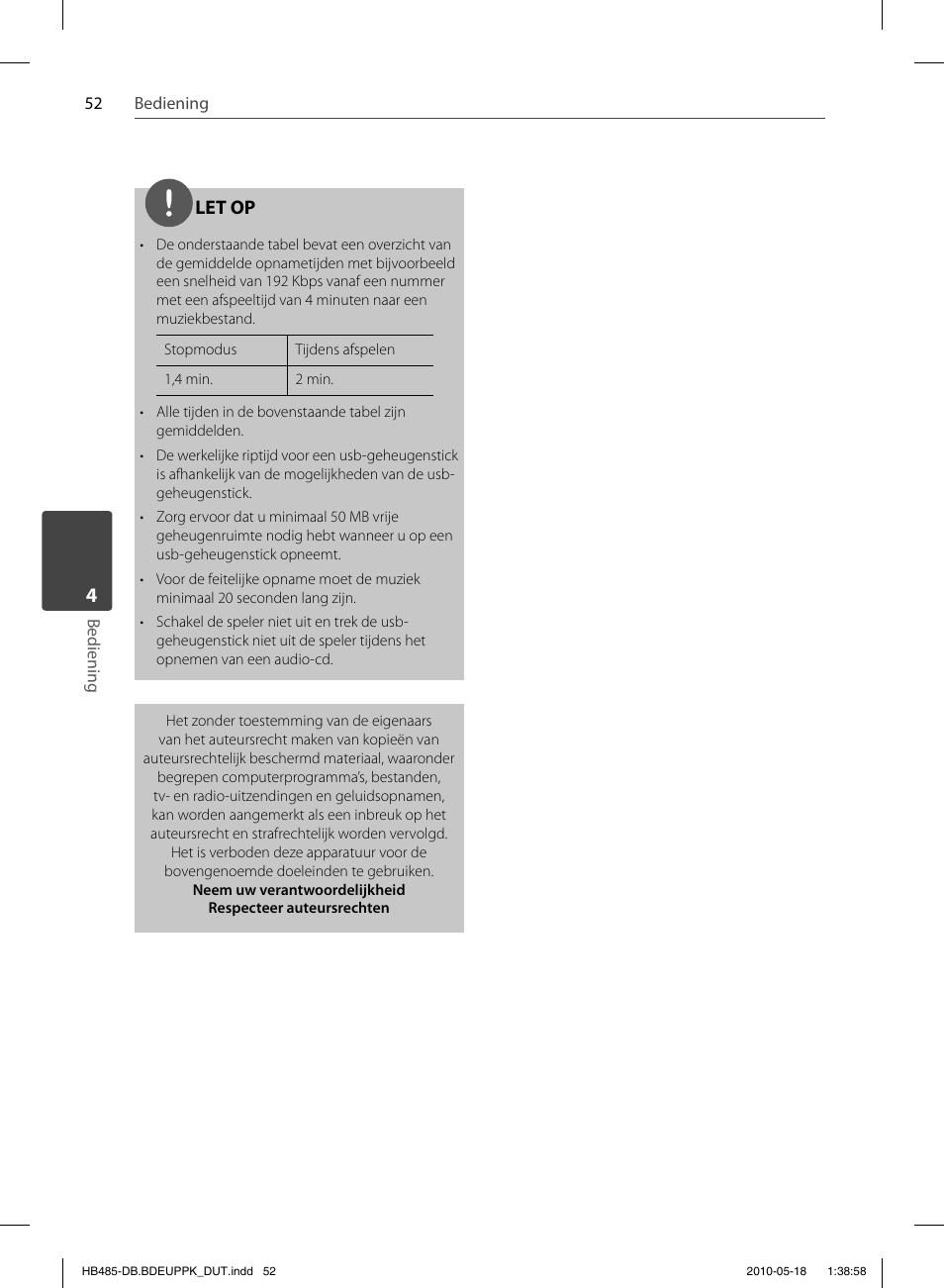 Let op | Pioneer BCS-FS505 User Manual | Page 402 / 424