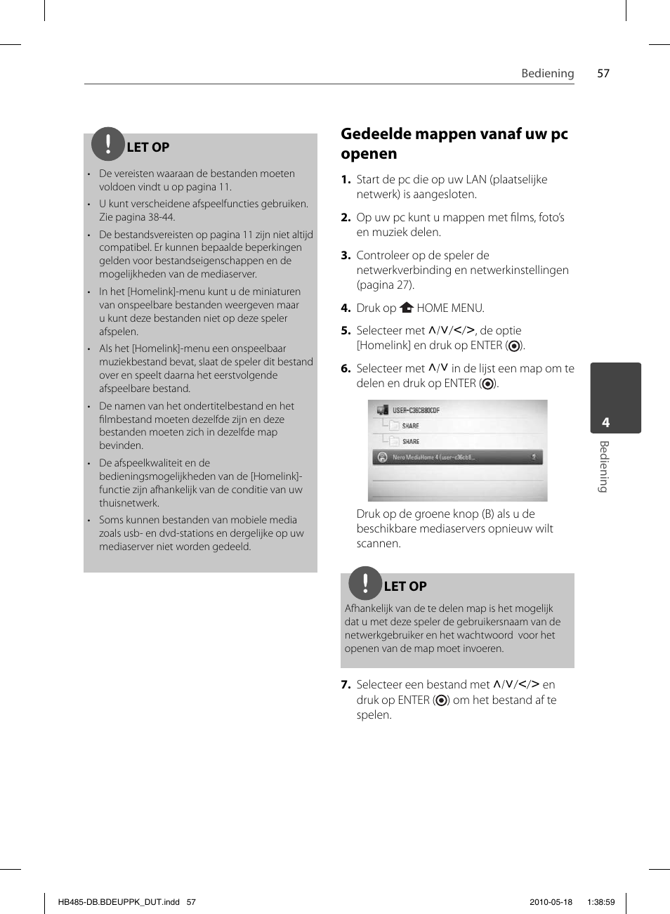 Gedeelde mappen vanaf uw pc openen | Pioneer BCS-FS505 User Manual | Page 407 / 424