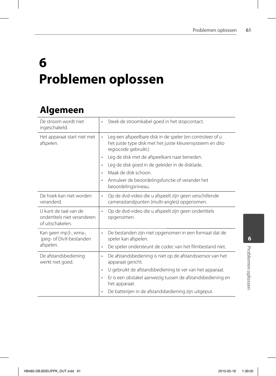 6problemen oplossen, Algemeen | Pioneer BCS-FS505 User Manual | Page 411 / 424