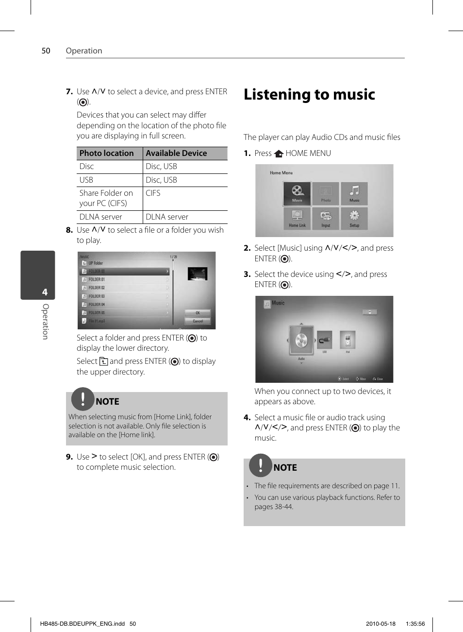 Listening to music | Pioneer BCS-FS505 User Manual | Page 50 / 424