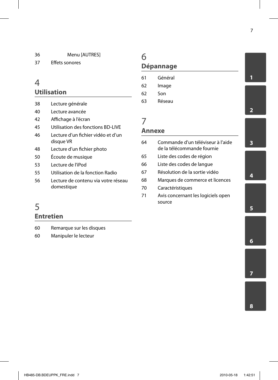 Utilisation, Entretien, Dépannage | Annexe | Pioneer BCS-FS505 User Manual | Page 77 / 424