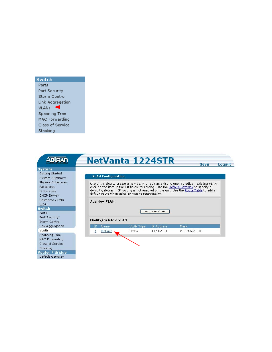 Step 2 – setting up the private vlan interface | ADTRAN NetVanta 1224R User Manual | Page 2 / 13