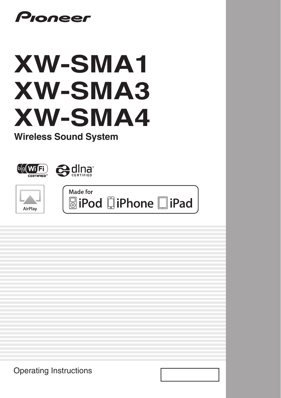 Pioneer XW-SMA3-W User Manual | 48 pages